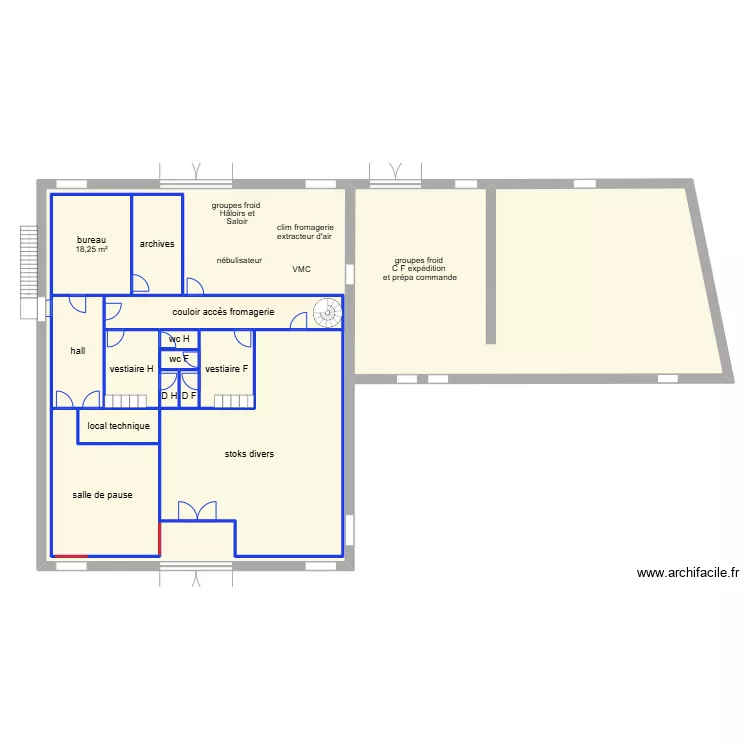 plan etage javernac. Plan de 