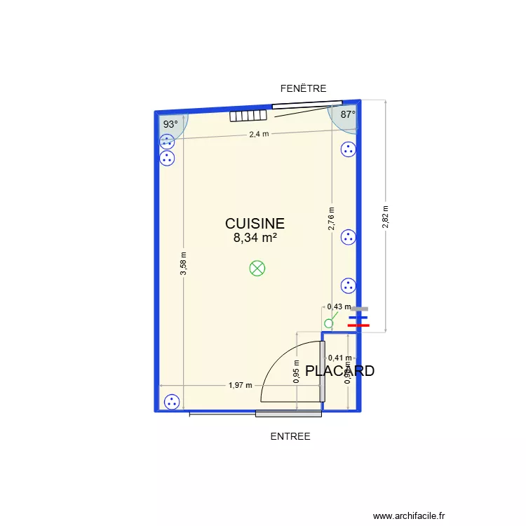 17 AV CUISINE. Plan de 
