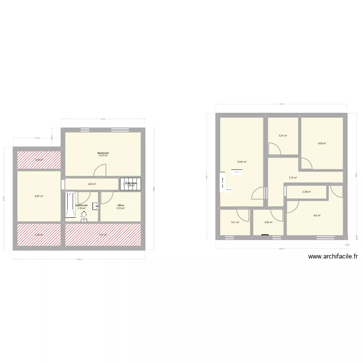 Hastings haut. Plan de 16 et 111 m² Hastings haut. Plan de 16 et 111 m²