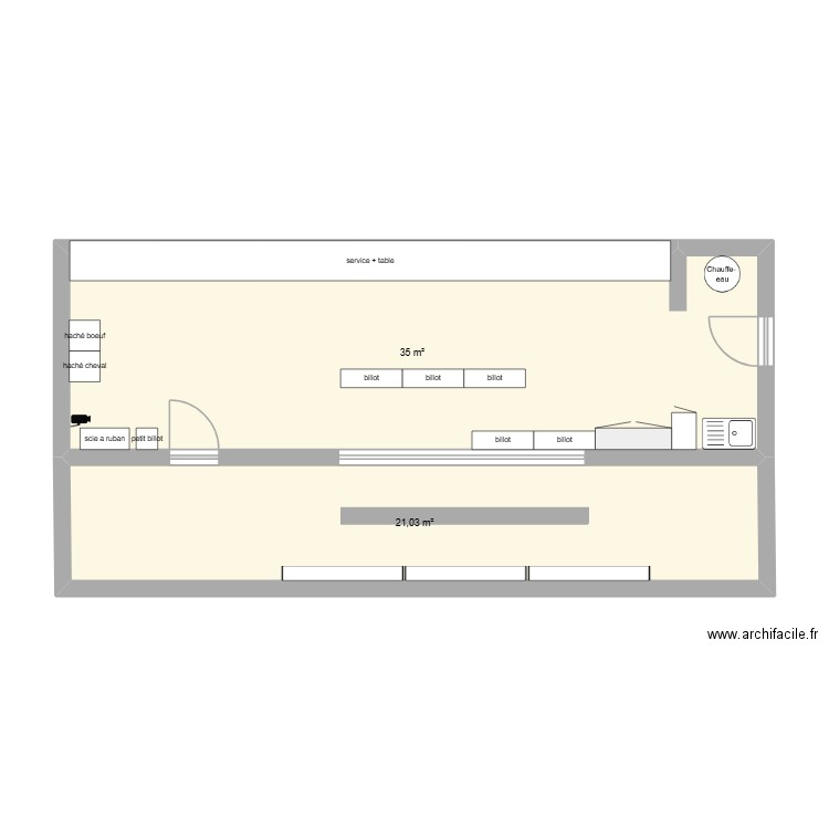 dossier pro. Plan de 2 pièces et 56 m2