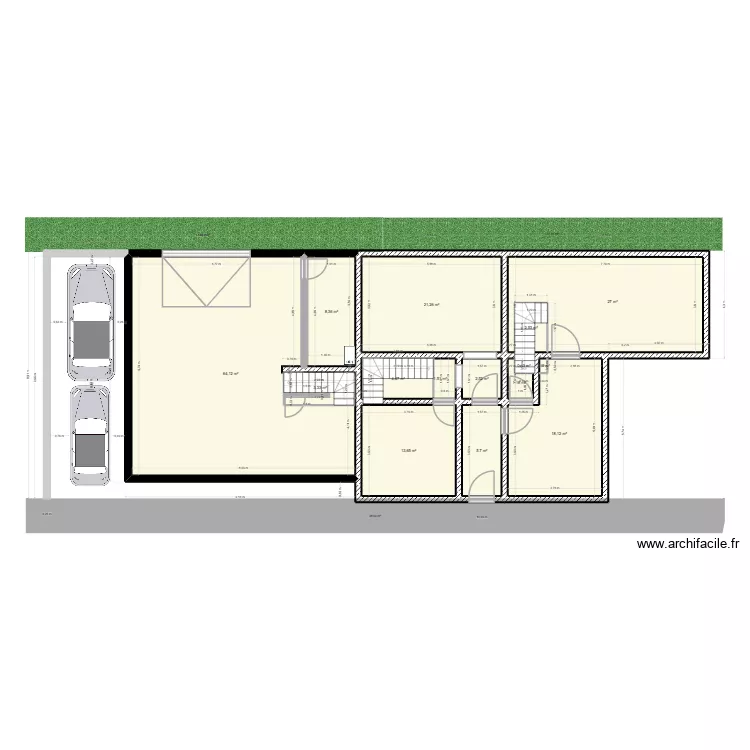 CASA CONF.COMM.TOUTE PARTIE1. Plan de 43  et 712 m²