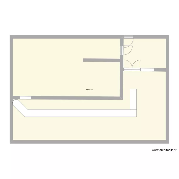 camping. Plan de 1  et 115 m²