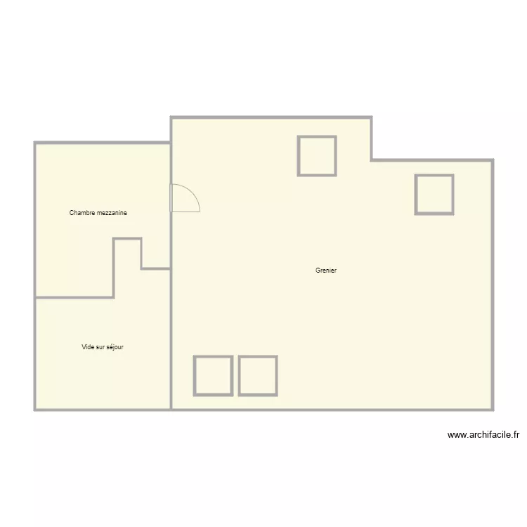 PLan 1er &eacute;tage AV travaux Courtay. Plan de 