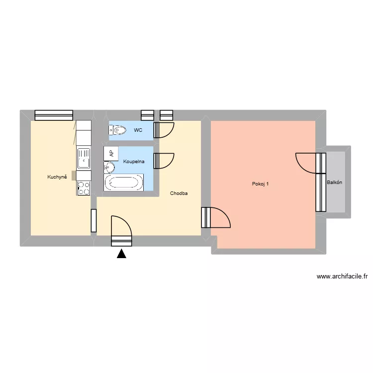 Hudební 1089, byt 3. Plan de 11 et 173 m² Hudební 1089, byt 3. Plan de 11 et 173 m²
