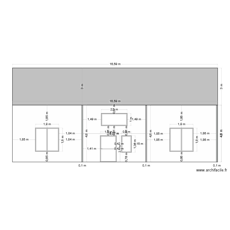 FACADE 1 APRES. Plan de 0 pièce et 0 m2