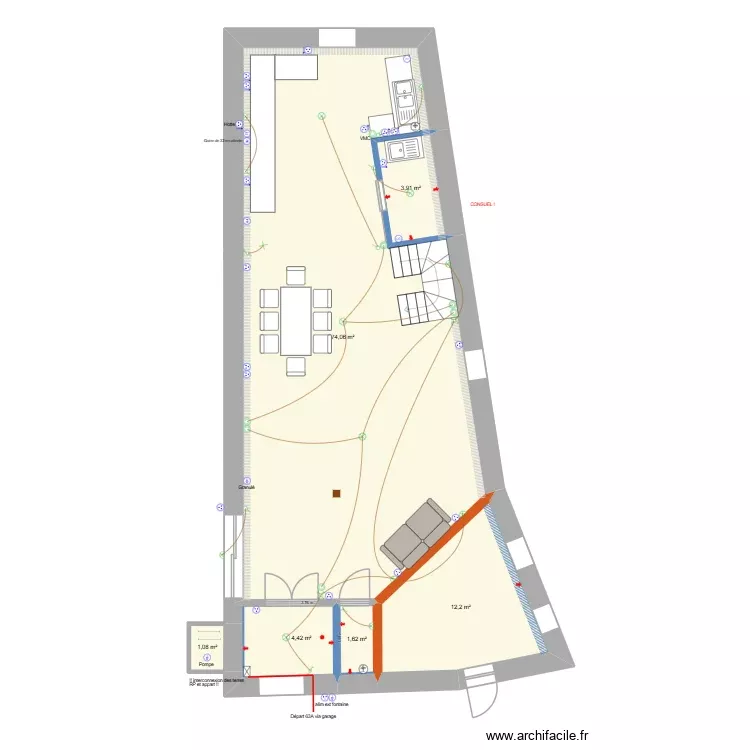 Pradel Appt. Plan de 17 Pièces et 207 m² Pradel Appt. Plan de 17 Pièces et 207 m²