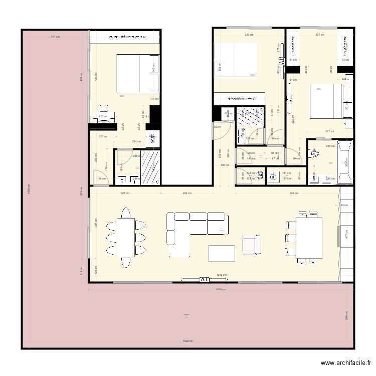 MONT ALBAN PROJET 3. Plan de 17 pièces et 200 m2