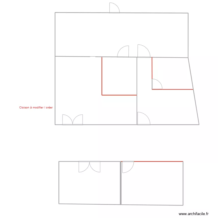 Diap cloisons. Plan de 
