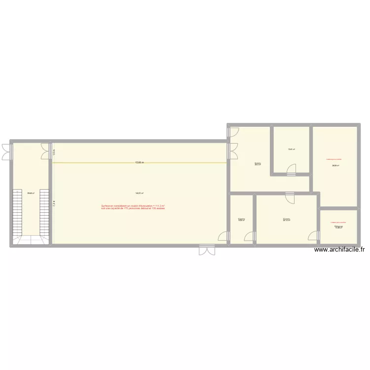 Salle polyvalente VH. Plan de 