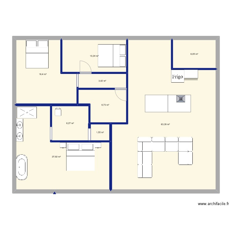 PROJET 3. Plan de 0 pièce et 0 m2