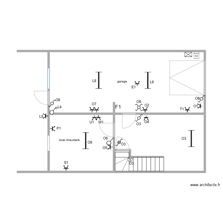 torki. Plan de 3 pièces et 61 m2