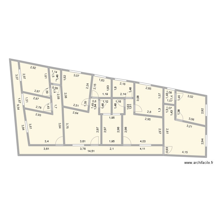 maison espoir fondations. Plan de 17 pièces et 134 m2