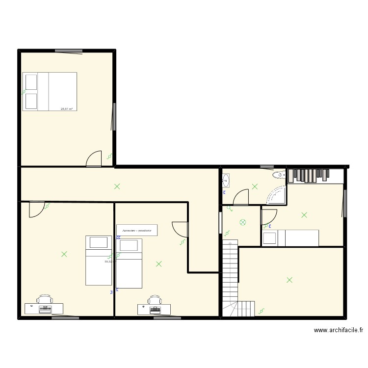 beriot étage . Plan de 0 pièce et 0 m2