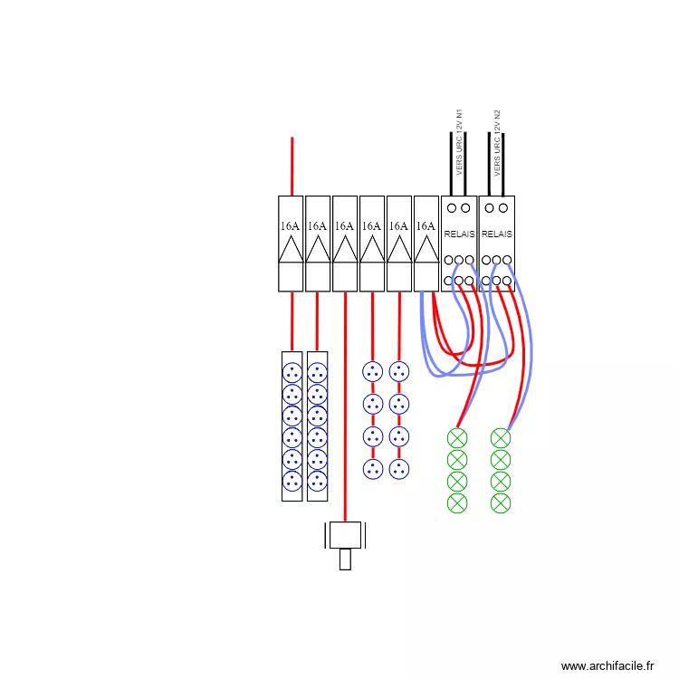 CABLAGE TABLEAU STANDART. Plan de 