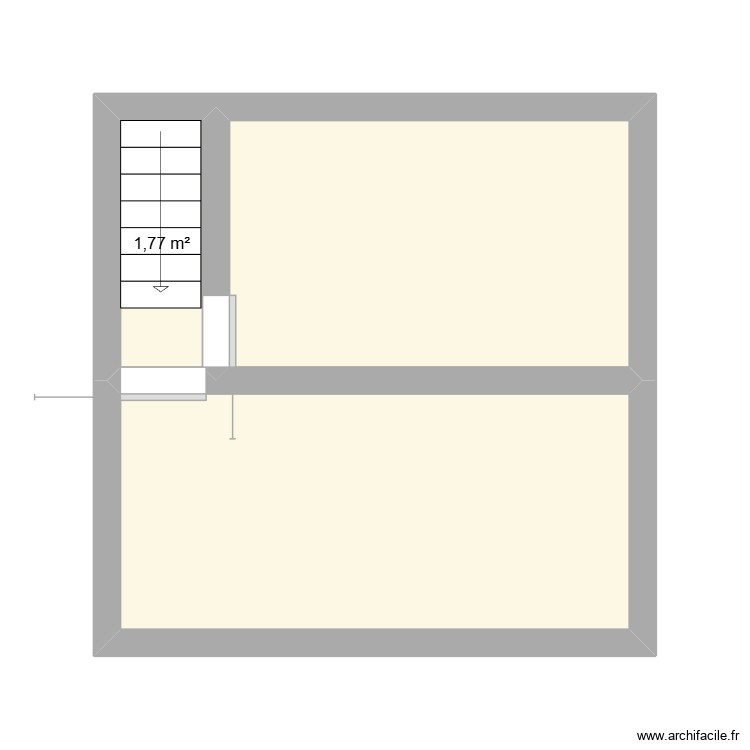 Bouteca R+1. Plan de 0 pièce et 0 m2