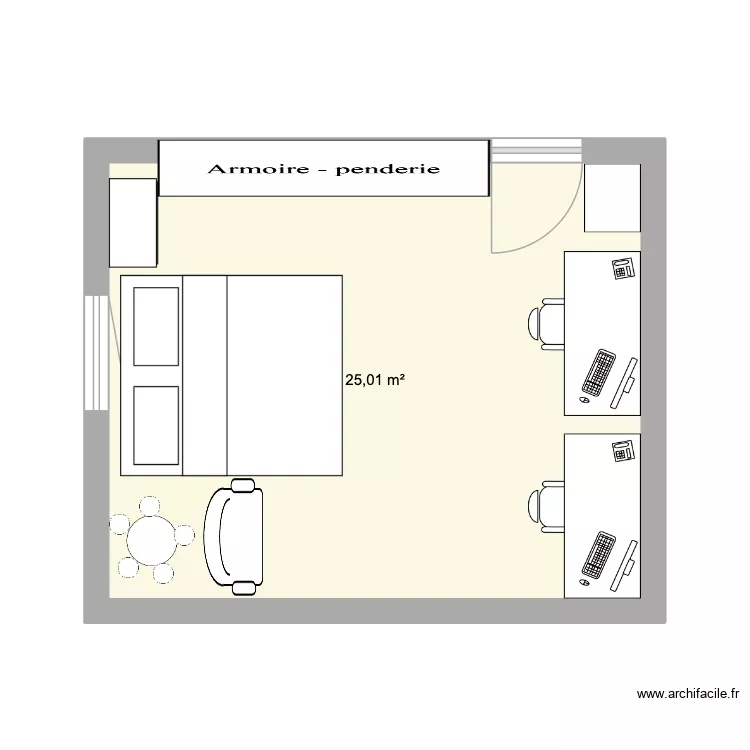 Partie N&deg;2. Plan de 1  et 25 m²