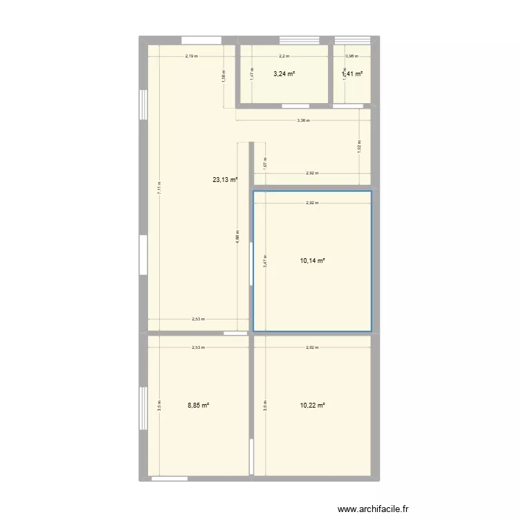 Maison - Gautonne - RDC. Plan de 