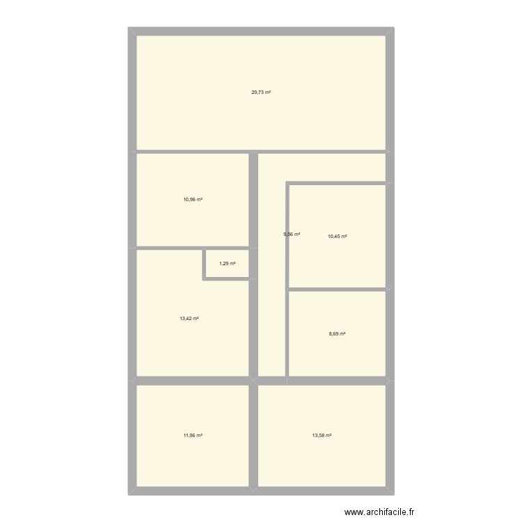 maison 2. Plan de 9 pièces et 110 m2