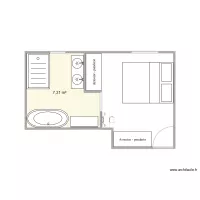 Salle de bain + chambre RDC