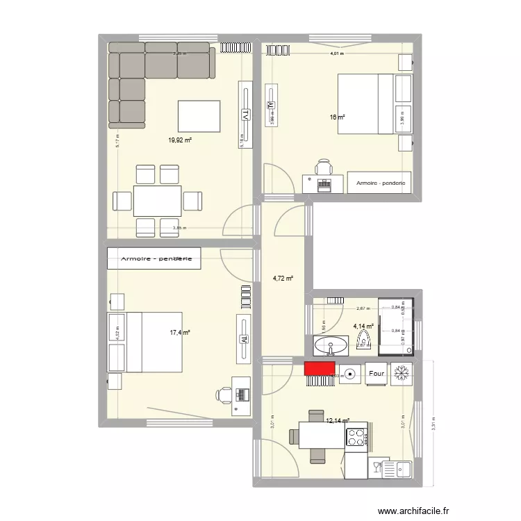 JJ7. Plan de 6 et 74 m² JJ7. Plan de 6 et 74 m²