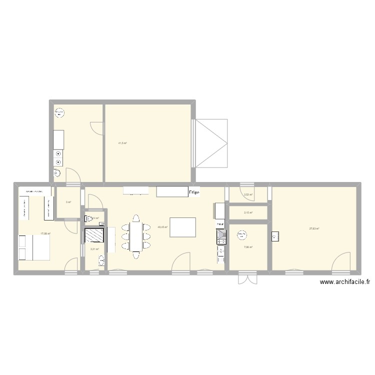 villesiclaire. Plan de 10 pièces et 146 m2