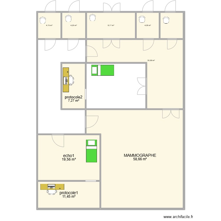 mammo. Plan de 9 pièces et 149 m2
