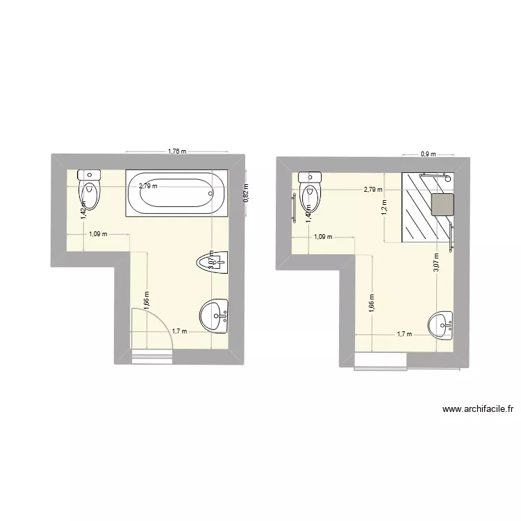 VAD ESNARD. Plan de 2 Pièces et 14 m² VAD ESNARD. Plan de 2 Pièces et 14 m²