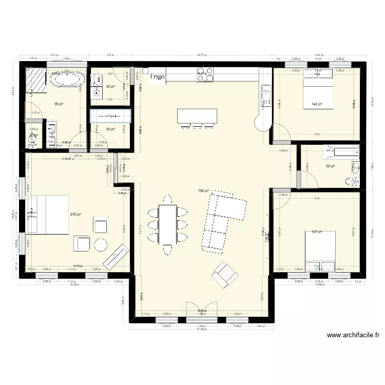 maison. Plan de 