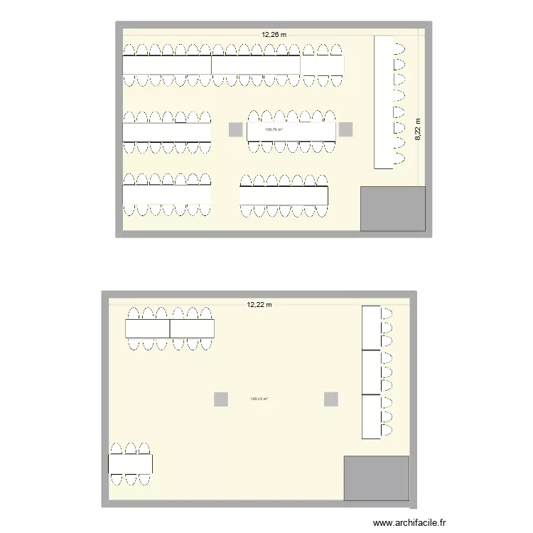 plan b interieur jade et flavien. Plan de 2  et 201 m²
