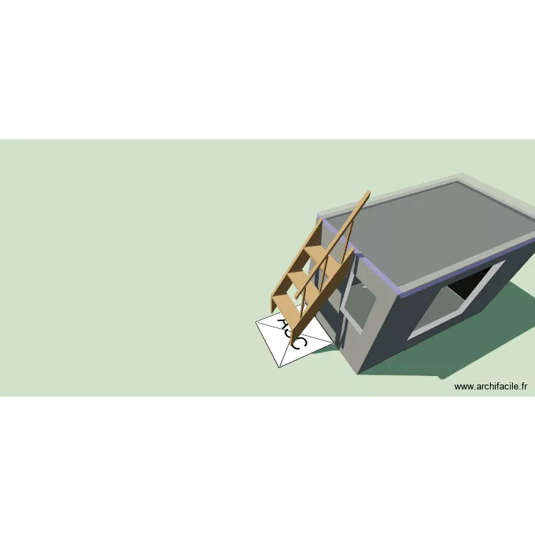 Roulotte. Plan de 2  et 12 m²