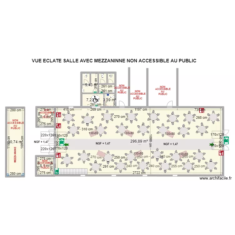SALLE ST MAURICE VI AVEC TABLES. Plan de SALLE ST MAURICE VI AVEC TABLES. Plan de