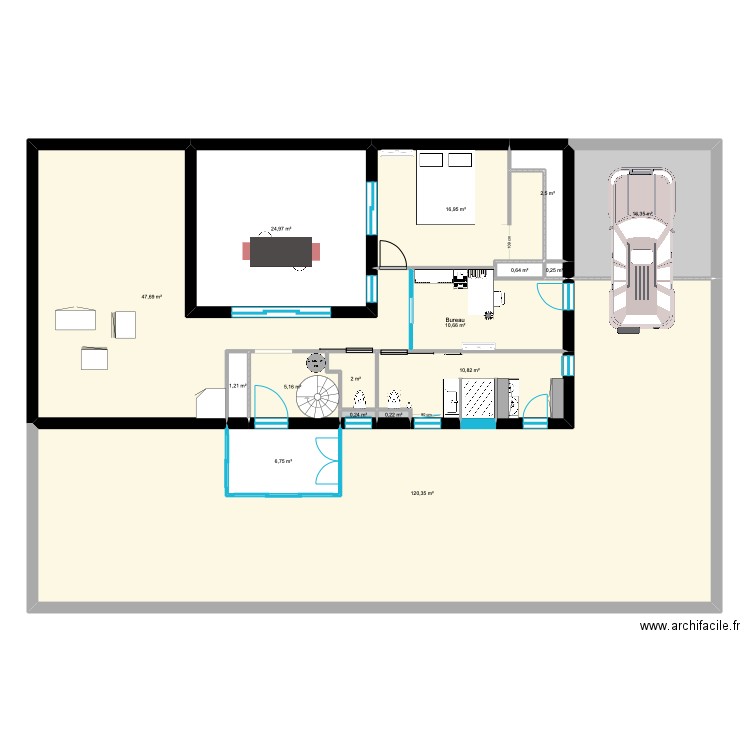 LE31. Plan de 16 pièces et 267 m2