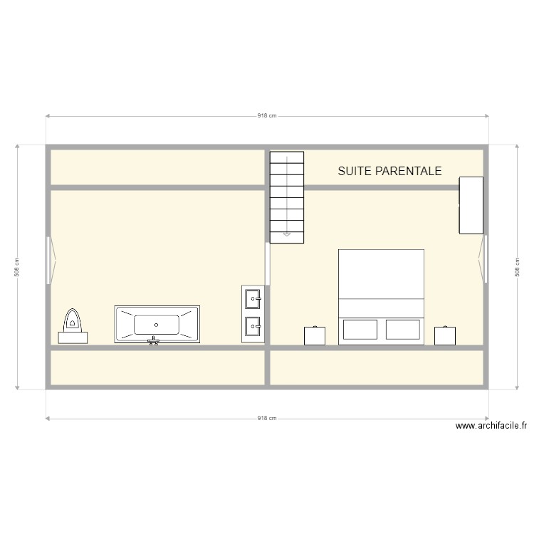 OPOUYA BIS. Plan de 5 pièces et 42 m2