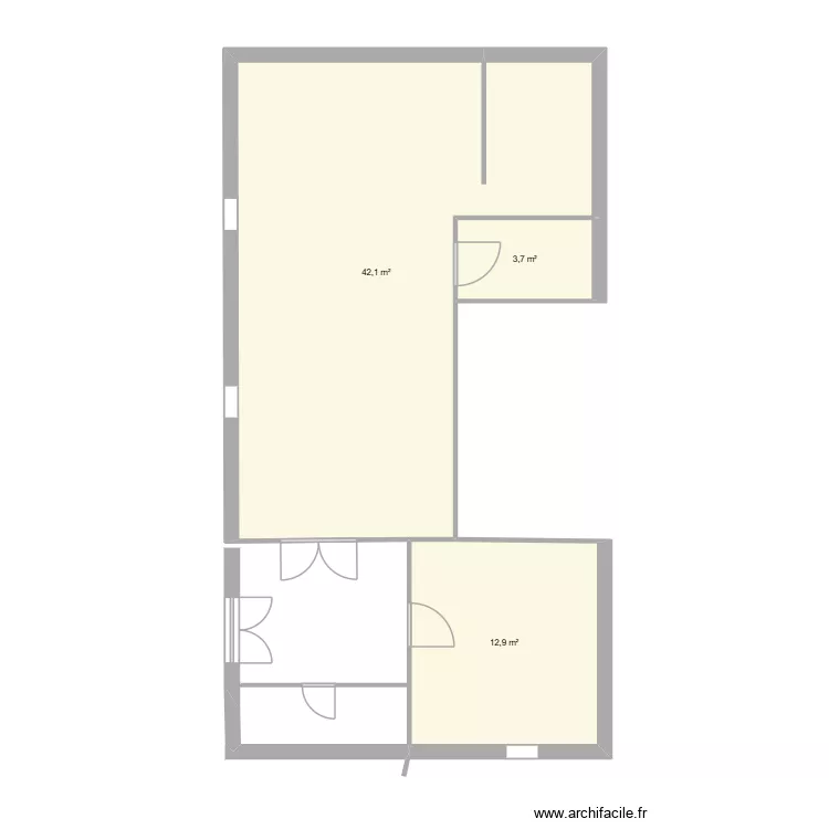virgil 2. Plan de 3 pièces et 59 m²