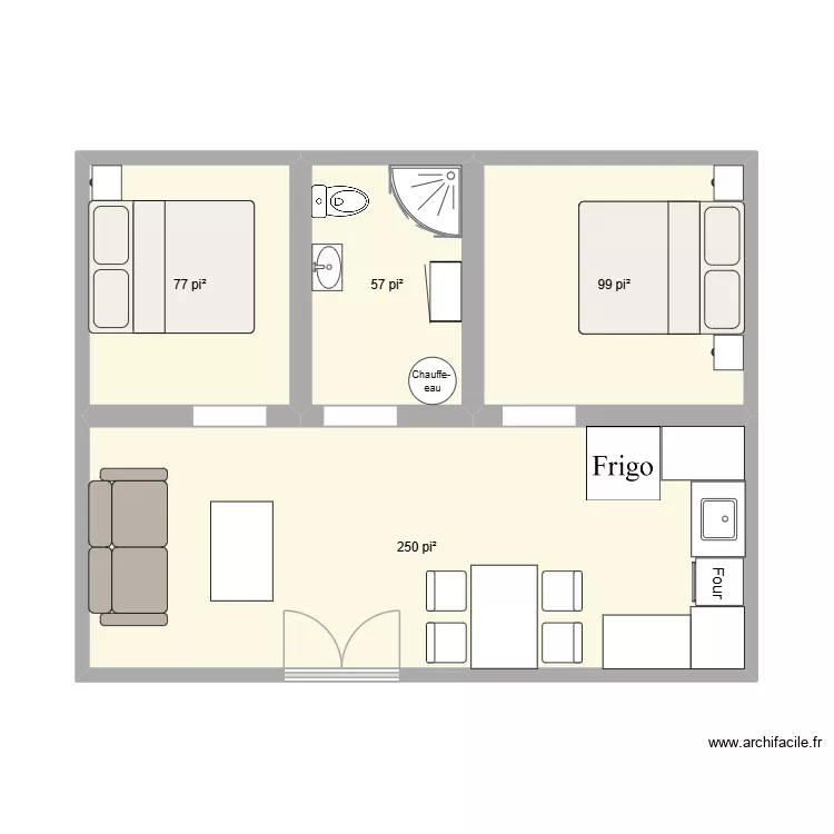 chalet 2. Plan de 4 et 45 m² chalet 2. Plan de 4 et 45 m²