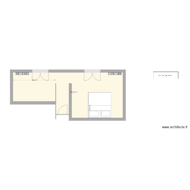 Chambre parentale originale V1. Plan de 0 pièce et 0 m2