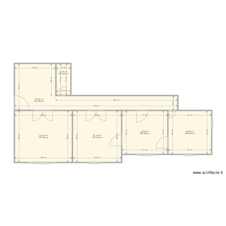 adnanne6. Plan de 6 pièces et 65 m2