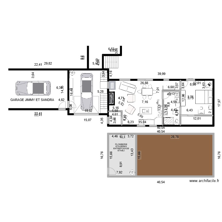 NOUVEAU PLAN. Plan de 8 pièces et 138 m2