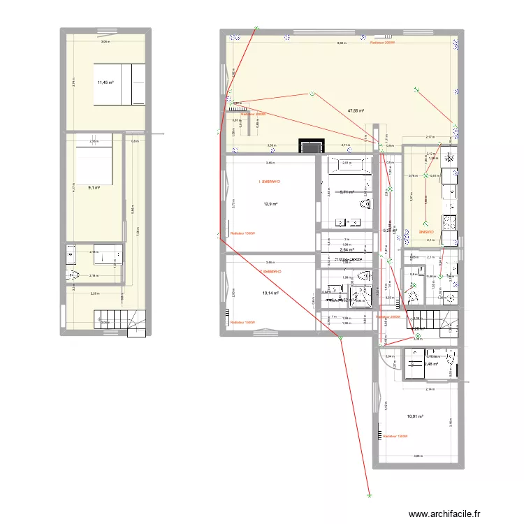 projet cuisine. Plan de 