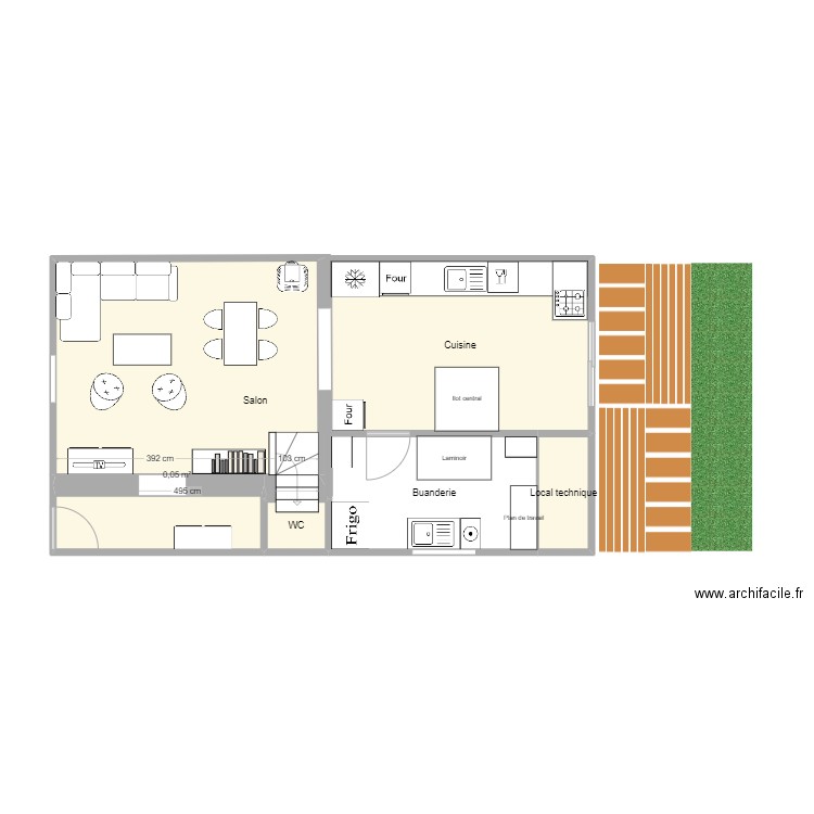 Rez de chaussée Attert. Plan de 0 pièce et 0 m2