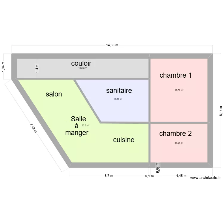 Maison sud 01. Plan de Maison sud 01. Plan de