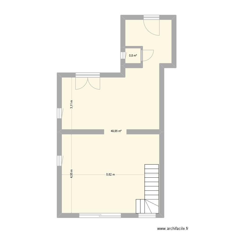 fayence rdc 1. Plan de 2 pièces et 51 m2