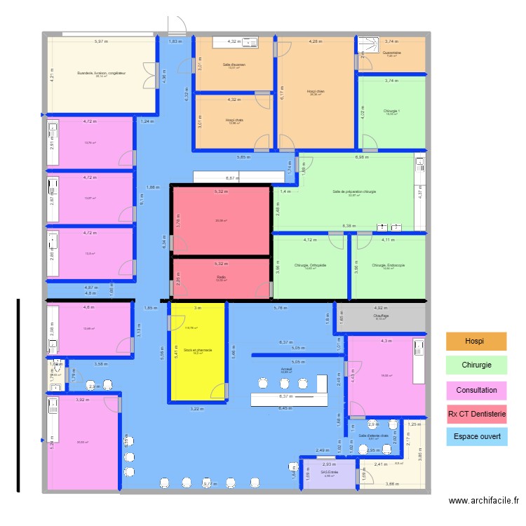 Walfer. Plan de 25 pièces et 484 m2