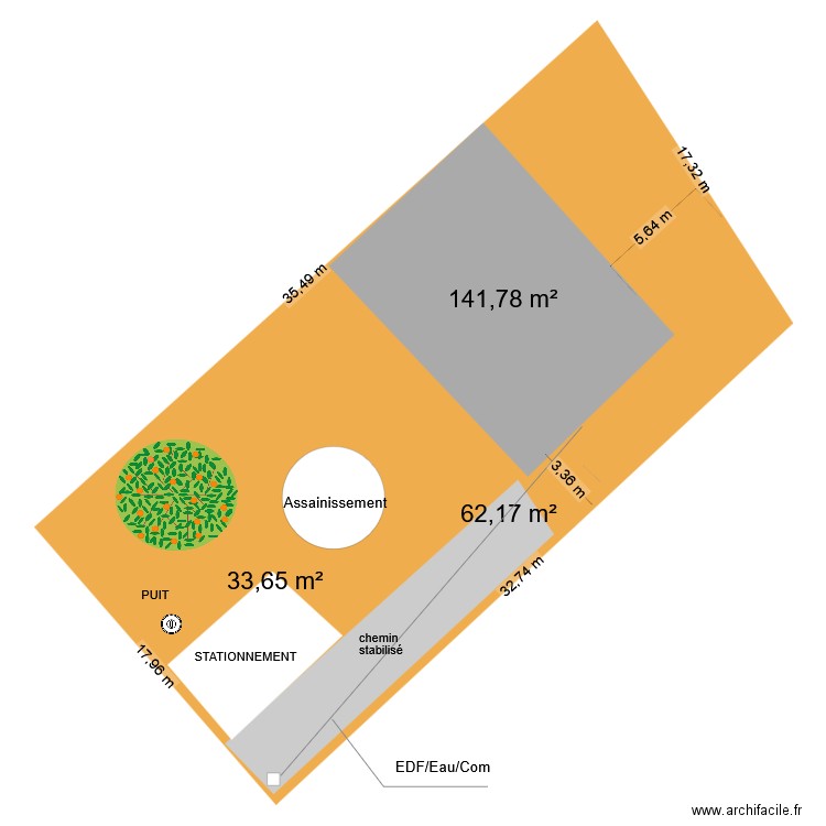 plan de masse. Plan de 0 pièce et 0 m2