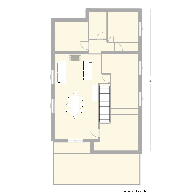 DenisSube3 - CU R+1 . Plan de 9 pièces et 130 m2