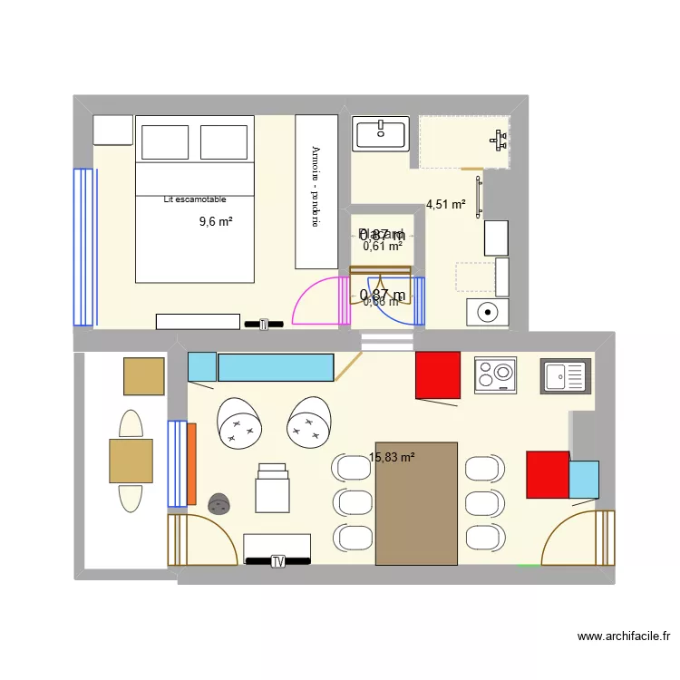 19.08.2026. Plan de 5  et 31 m²