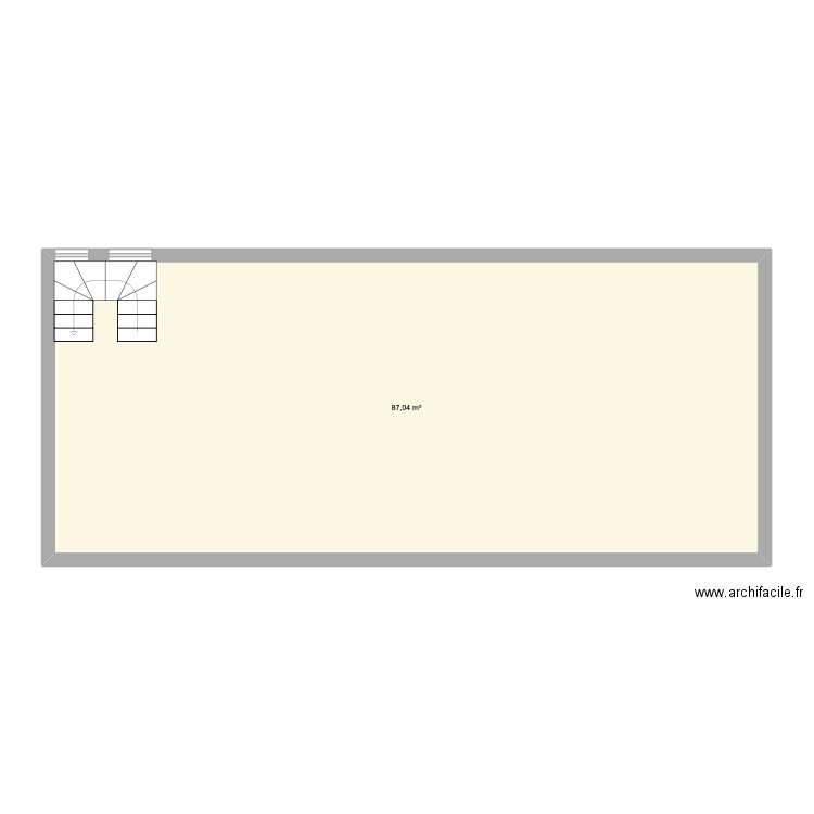 comme-2. Plan de 1 pièce et 87 m2