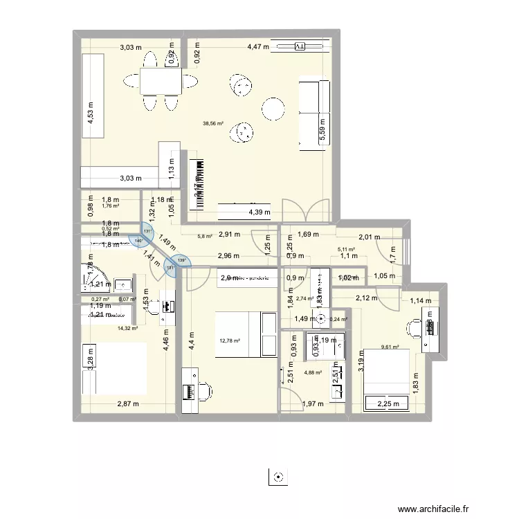 Appart Bl Lelasseur - bis. Plan de 