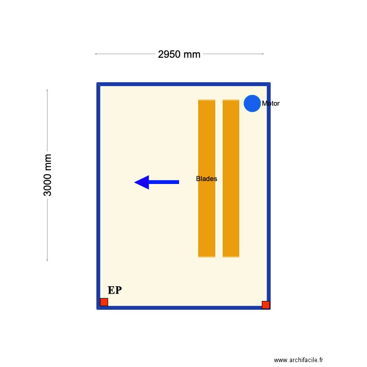 Macarena Osorno. Plan de 1 pièce et 11 m2