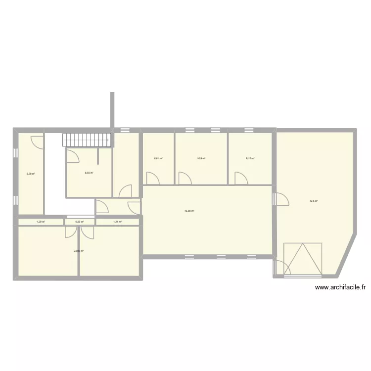 Pugny Sous Sol Existant. Plan de 11 Pièces et 160 m² Pugny Sous Sol Existant. Plan de 11 Pièces et 160 m²